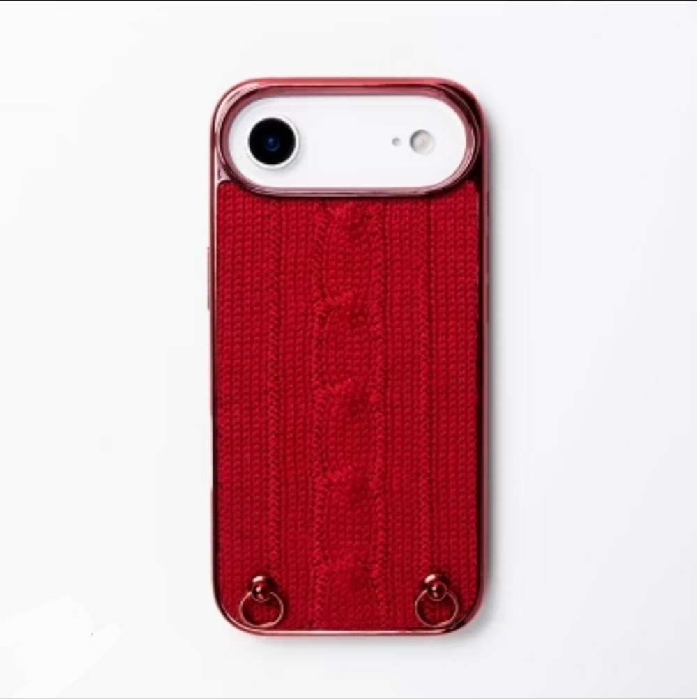 NWT HELLO LUX iPhone 17 Red Sweater Phone Case